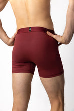 Load image into Gallery viewer, Denman Burgundy Boxer Brief