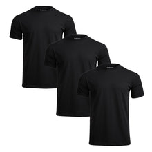 Load image into Gallery viewer, Essential Crew T-shirt Black 3-Pack