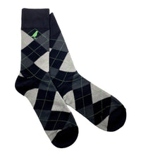 Load image into Gallery viewer, Argyle Black & Grey