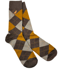Load image into Gallery viewer, Argyle Rust &amp; Brown
