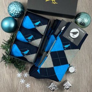 Argyle Navy & Blue