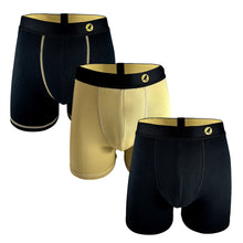 Load image into Gallery viewer, GoldBlack Boxer Briefs 3-Pack
