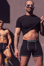 Load image into Gallery viewer, Everyday Vibe Black &amp; Mint Boxer Brief
