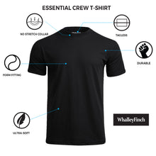 Load image into Gallery viewer, Essential Crew Black T-Shirt
