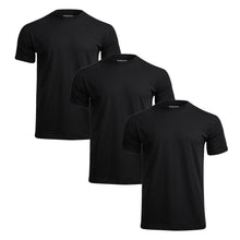 Load image into Gallery viewer, Essential Crew T-shirt Black 3-Pack
