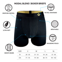 Load image into Gallery viewer, GoldBlack Black &amp; Gold Boxer Brief
