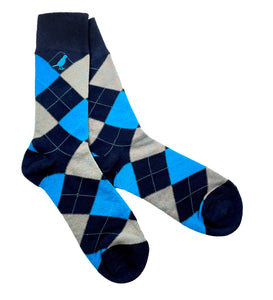 Argyle Navy & Blue